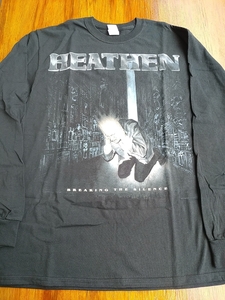 HEATHEN 長袖 Tシャツ breaking the silence 黒M ロンT / slayer metallica exodus testament helloween vicious rumors abbatoir