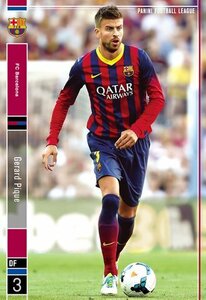 【中古】ジェラール・ピケ　FC　バルセロナ R パニーニフットボールリーグ Panini Football League 2014　01 pfl05