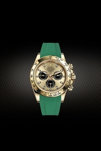 Rolex/ロレックス Daytona/デイトナ 116505に適用VAGENARI ラバー ストラップ/ベルト グリーン