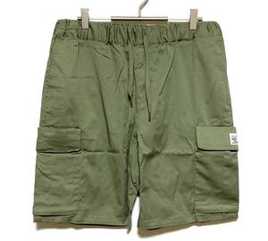 【新品】KRIFF MAYER カーゴ ショーツ（L）オリーブ クリフメイヤー ストレッチ ショーパン ハーフ パンツ ゴムパン キャンプ アウトドア