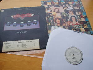 US ORIG 白プロモ ☆AEROSMITH/Rocks 1976年(初版PC 34165) 初回エンボスカバー 重厚音 最高傑作 高音質盤 PROMO WLP 