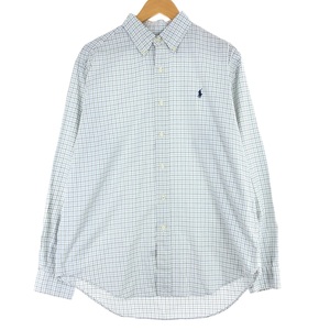 古着 ラルフローレン Ralph Lauren CLASSIC FIT クラシックフィット 長袖 ボタンダウンチェックシャツ メンズL /eaa443529