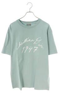 ディオール DIOR 24AW 493J696G0554 サイズ:L ハンドライティングコットンジャージーTシャツ 中古 SB01