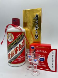 【未開栓】貴州茅台酒 マオタイ酒 天女ラベル 2022 箱付き 冊子付き グラス付き 500ml 53% ※重量948g※ MOUTAI KWEICHOW 中国酒 ●1305