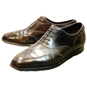 ジョンロブ レザーシューズ ウィドナー 内羽根 ウイングチップ カーフ ブラック サイズ6.5E JOHN LOBB WIDNER 約25.0cm【LA】【中古】