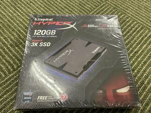 1円スタート/新品/Kingston/SSD HyperX 3K/2.5inch/SATA3 MLC NAND採用/(最大読込速度555MB/s 最大書込速度510MB/s)/120GB/SH103S3/120G