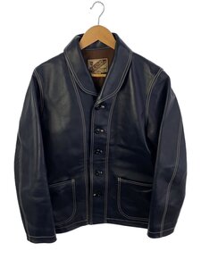 Y’2 LEATHER◆レザージャケット/38/馬革/IB-142/INDIGO HORSE COVER ALL JACKET