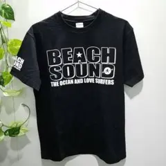 ビーチサウンド Tシャツ 半袖 クルーネックプリントロゴ サーフィン カジュアル