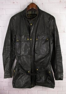 LFJ25540 ビンテージ BELSTAFF ベルスタッフ 70-80s トライアルマスター オイルドジャケット イングランド製 ブラック系 100cm/40