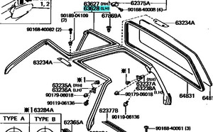 【トヨタ純正新品】TOYOTA 未使用品 ★超希少品★ ＭＲ2 AW11 Tバールーフ ウェザーストリップ 左側 助手席側 水漏れ修理に