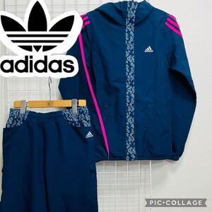 adidas ジャージ上下2点セット◎セットアップ 花柄 フーディー ウィンドブレーカー