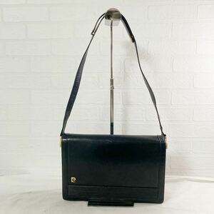 3905☆ Pierre cardin ピエールカルダン ショルダーバック レザーバック 鏡付き ブラック