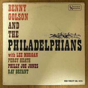 【DGあり】 US Mono盤 S.T / Benny Golson & The Philadelphians United Artists UAS 5076 超音波洗浄済 Lee Morgan, Ray Bryant