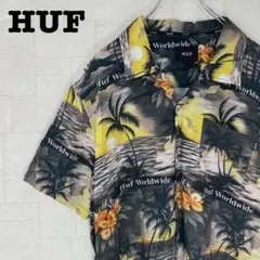 【即完売モデル】ハフ　HUF☆レーヨン　アロハシャツ　ボタニカル　M　485