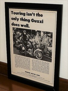 1973年 USA 洋書雑誌広告 額装品 Moto Guzzi 850 Eldorado モト・グッチ エルドラド / 検索用 ポリス Police (A4サイズ)