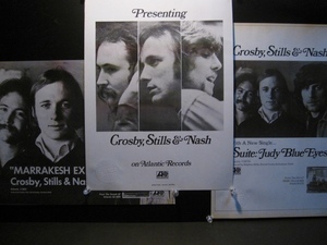 CROSBY, STILLS & NASH (re. Buffalo Springfield/The Byrds)◎稀少デビュー広告全3種[1969年USビルボード誌]◎高精度レプリカ