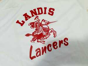 70s～80s　LANDIS LANCERS DEADSTOCK sportswear 50/50 シングルステッチ/(検)フラットヘッド　クッシュマン リアルマッコイズ