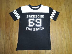 BACKBONE バックボーン カットソー M 黒白 ナンバリング ロゴ LOGO Tシャツ 69 /