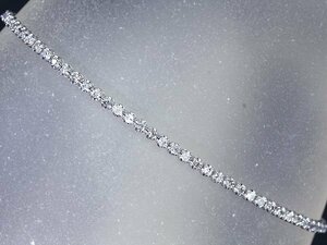 OR12141S【1円～】新品【RK宝石】≪DIAMOND≫ 豪華!! 天然ダイヤモンド 総計1.00ct!! K18WG 高級 テニス エタニティ ブレスレット ダイヤ