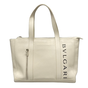 ブルガリ BVLGARI ショルダーバッグ 290779 フラグメント レザー アイボリー×黒 バッグ