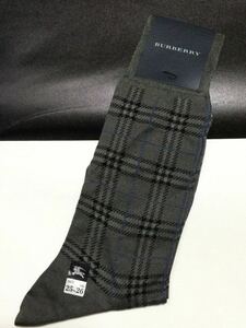 バーバリー BURBERRY グレー ノバチェック柄 ソックス 靴下 25～26cm 日本製 国内百貨店にて購入