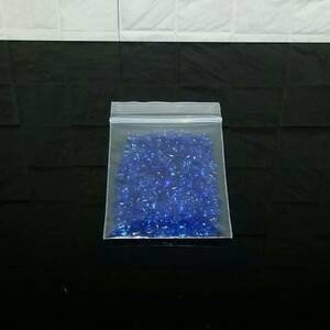 【青色】ガラスビーズ　Φ3～6mm　12g