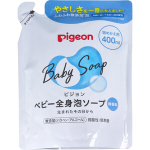 【まとめ買う】ピジョン ベビー全身泡ソープ 無香料 詰替用 400mL×5個セット