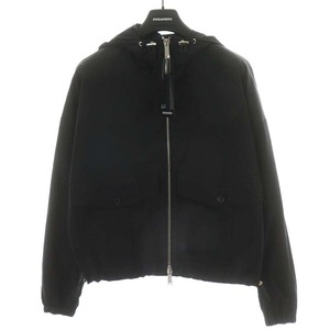 未使用品 ディースクエアード DSQUARED2 タグ付き ICON パーカー ジップアップ ロゴ コットン S79AM0034 /AN25 黒 ブラック XS ■GY29 メン