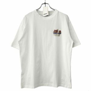 【JACQUEMUS ジャックムス 半袖Tシャツ トップス】ホワイト 白 Lサイズ