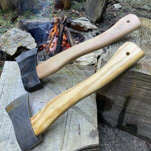 オリジナル斧 ハチェットHatchet 革シース レザーカバー アッシュAsh キャンプ アウトドア 薪割り ブッシュクラフト BBQ