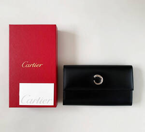 カルティエ Cartier ラウンドファスナー長財布 ブラック 12083