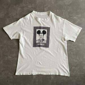 80s 90s ビンテージ Ken Brown MICKEY MAO ケン ブラウン ミッキー マオ ART アート Tシャツ 白 ホワイト 実寸 L-XL