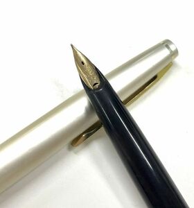 U194-0000 ★ PILOT パイロット Elite エリート 万年筆 ペン先 18K 750 F ブラック×シルバー×ゴールド 文房具 筆記用具③