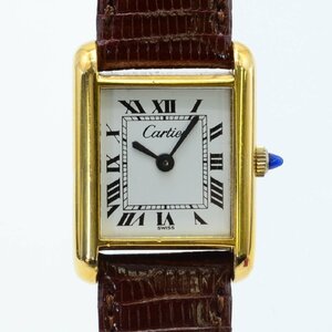 CARTIER カルティエ プレマストタンク ヴェルメイユ 手巻き 白文字盤 レディース腕時計 稼働品