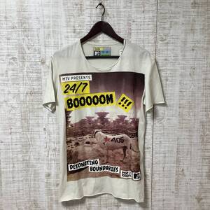 A301◇ZARA | ザラ 　Tシャツ　半袖　丸首　薄いベージュ　未使用品　サイズM