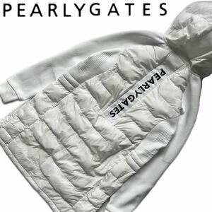 【送料無料】Pearly Gates パーリーゲイツ　ダウンコート　ロング　中綿　ゴルフ　0 S ダウンジャケット　アウター　レディース　ホワイト