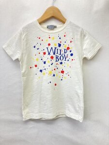 【送料込】[キッズ/子供]　Bonpoint　ボンポワン　Ｔシャツ　100cm　白ホワイト　綿コットン　半袖　男の子 /n473706