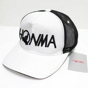 ★本間 ゴルフ HONMA GOLF 新品 メンズ スナップバック メッシュ キャップ 帽子 CAP ぼうし 57-59cm 白 黒 [3176017001N] 一 七★QWER