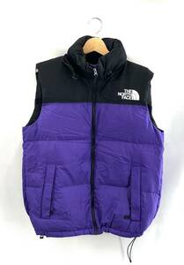 ★ THE NORTH FACE ザ ノースフェイス ND91843 ダウンベスト パープル×ブラック XL 冬