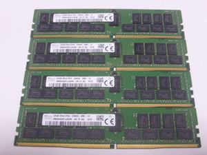 メモリ サーバーパソコン用 SK hynix DDR4-2666(PC4-21300) ECC Registered 32GBx4枚 合計128GB 起動確認済です HMA84GR7JJR4N-TF④