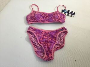 ★未使用★ OP／オーシャンパシフィック　水着　9M タグ付　ハイビスカス　ピンク　パープル　海水浴　プール