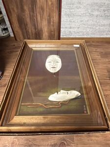 岡田守巨★能面　日展.院展★M25号/本画/日本画★販売価格185万円