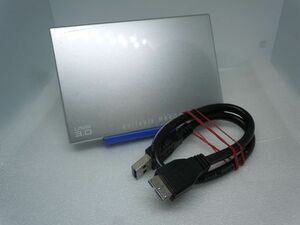 ◆一撃落札 外付けポータブルHDD 500GB IODATA HDPC-UT500S USB 3.0対応 USBケーブル付属 使用-11418時間 使用感有