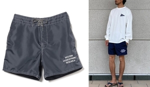 新品 WHR × BIRDWELL バードウェル 24SS SURF SHORTS ナイロンショーツ サーフショーツ 水陸両用 スイムショーツ Lサイズ TS