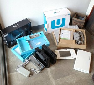 ○任天堂　WiiU basic set shiro　Wii　2点セット　ジャンク　古道具のgplus広島 2308i