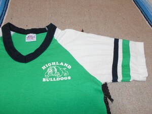 １９８０S AMERICAN SPORTSWEAR ブルドッグ BULLDOG アスレティック Tシャツ MADE IN USA ビンテージ カレッジ ラグラン VINTAGE ATHLETICS