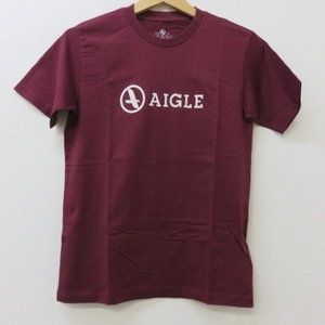 Y311★AIGLE エーグル　半袖Ｔシャツ　XS あずき色　未使用 10/3★A