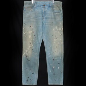 GUCCI ハンドペイントデニムパンツ サイズ50 ブルー 375819-XD290 グッチ ジーンズ hand painted denim pants