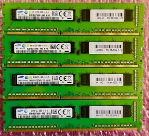 W145☆ SAMSUNG DDR3L PC3L-12800E-11-12-D1 4GB ×4計16GB Memory メモリー 動作確認済み