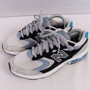 880 ニューバランス 26.0cm/New Balance グレー 灰色 黒 青 白 中古 古着 スニーカー レディース yy27